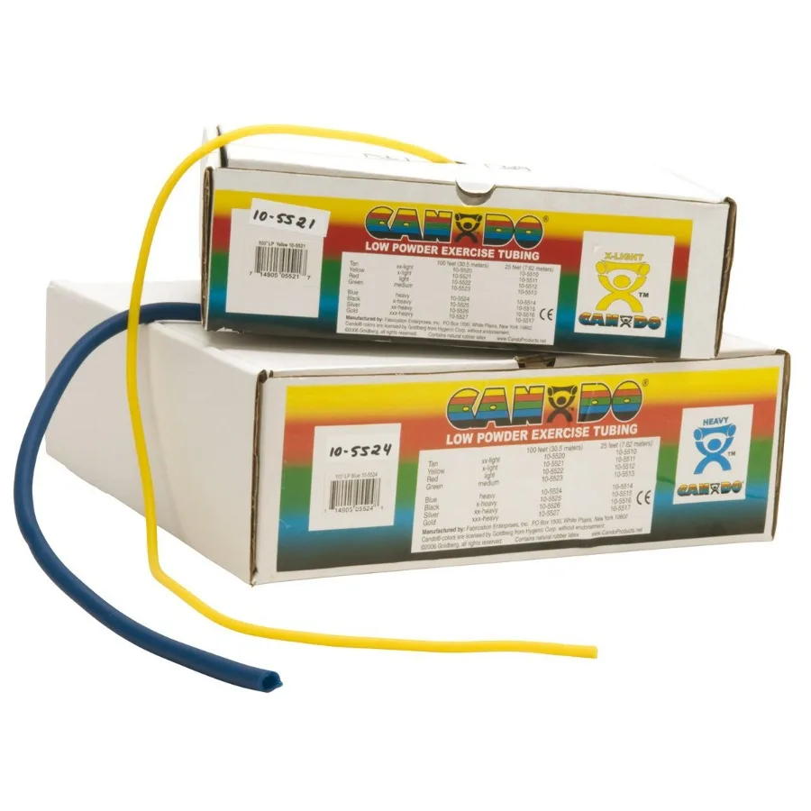 10-5521 Yellow Exercise Tubing, X-Light Resistance, 100' Length -W99696
