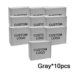 Customizable Logo Cardboard Shipping Boxes - Pack of 10 Gift & Storage Boxes (10packs custom)