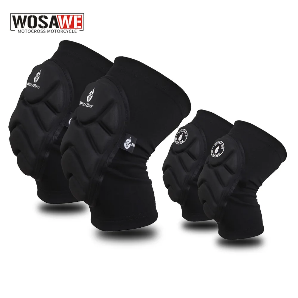 Kit De Protection Moto WOSAWE - Veste + Genouillères + Coudières + Protège-dos - Noir