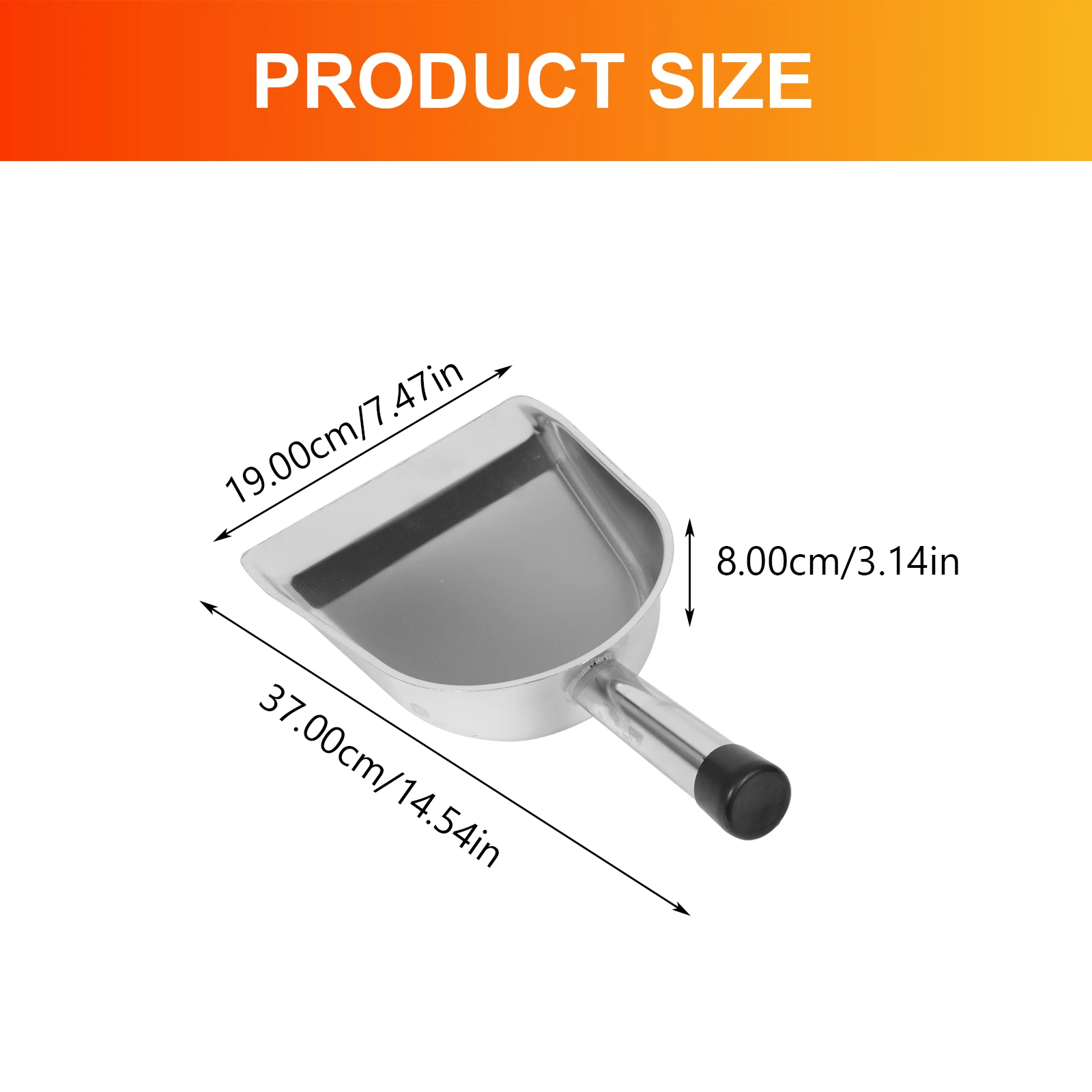 Stainless Steel Thickened Dustpan Handheld Garbage Home Cleaning Tools Metal Kitchen Practical Sturdy Multipurpose 6