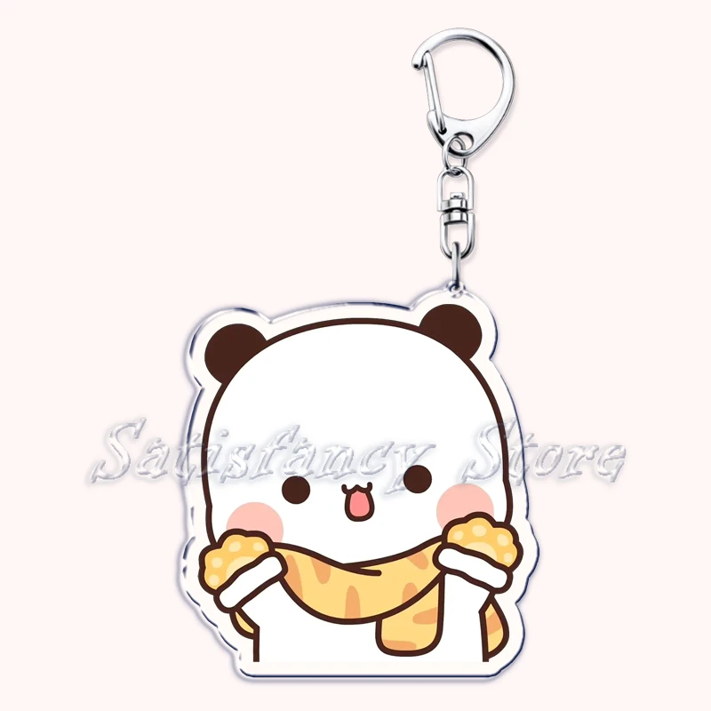 Bubu Dudu Cartoon Weiß und Grau Paar Bären Schlüsselanhänger Ring für Zubehör Tasche Anhänger Schlüsselanhänger Schmuck Fans Liebhaber Geschenke – Detail 18