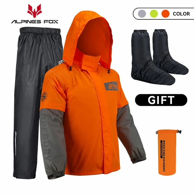 Chubasquero para motocicleta para hombre y mujer, traje de lluvia para Moto,  chaqueta, pantalones, conjunto de lluvia para motociclista, ropa  impermeable reflectante fina - AliExpress