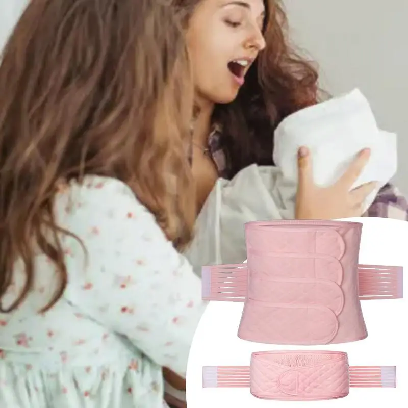 Postpartum Waist Wrap Adjustable Elastic Postpartum Postnatal Recoery Support Girdle Belt High Waist Shaping Belt Breathable