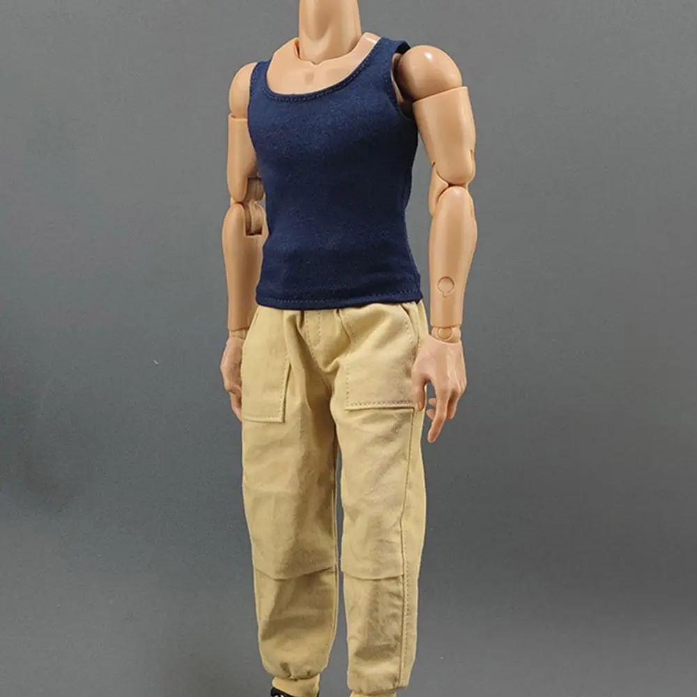 Neue Figur Tops 1/6 Männliche Kleidung Puppe Sport Unten Miniatur Kleidung Soldat Casual T-shirt Soldat Figur Zubehör – Detail 8