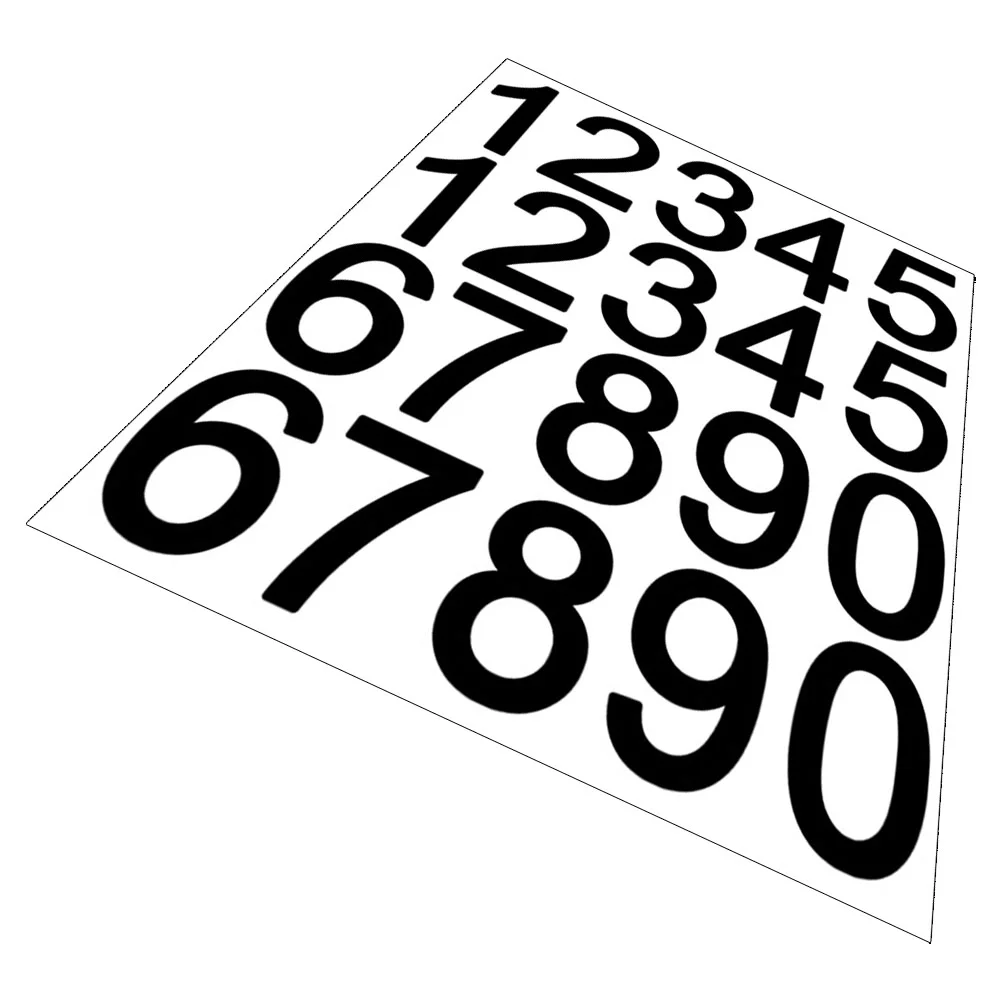 

Garbage Can Mailbox Sticker Wall DIY Numbers Stickers Adhesive for outside White Bins