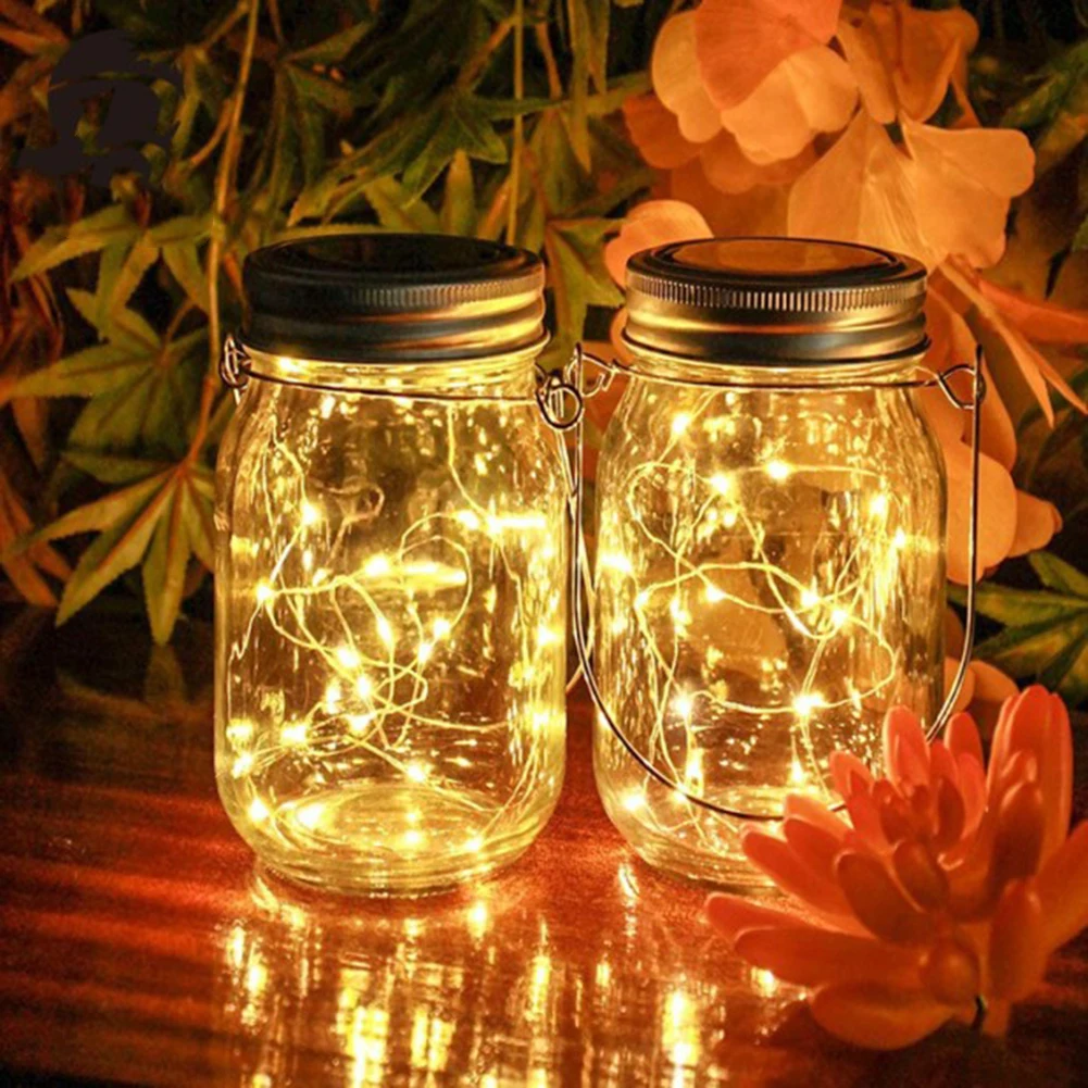 Outdoor solar string lights waterproof for Xmas patio garden ornament