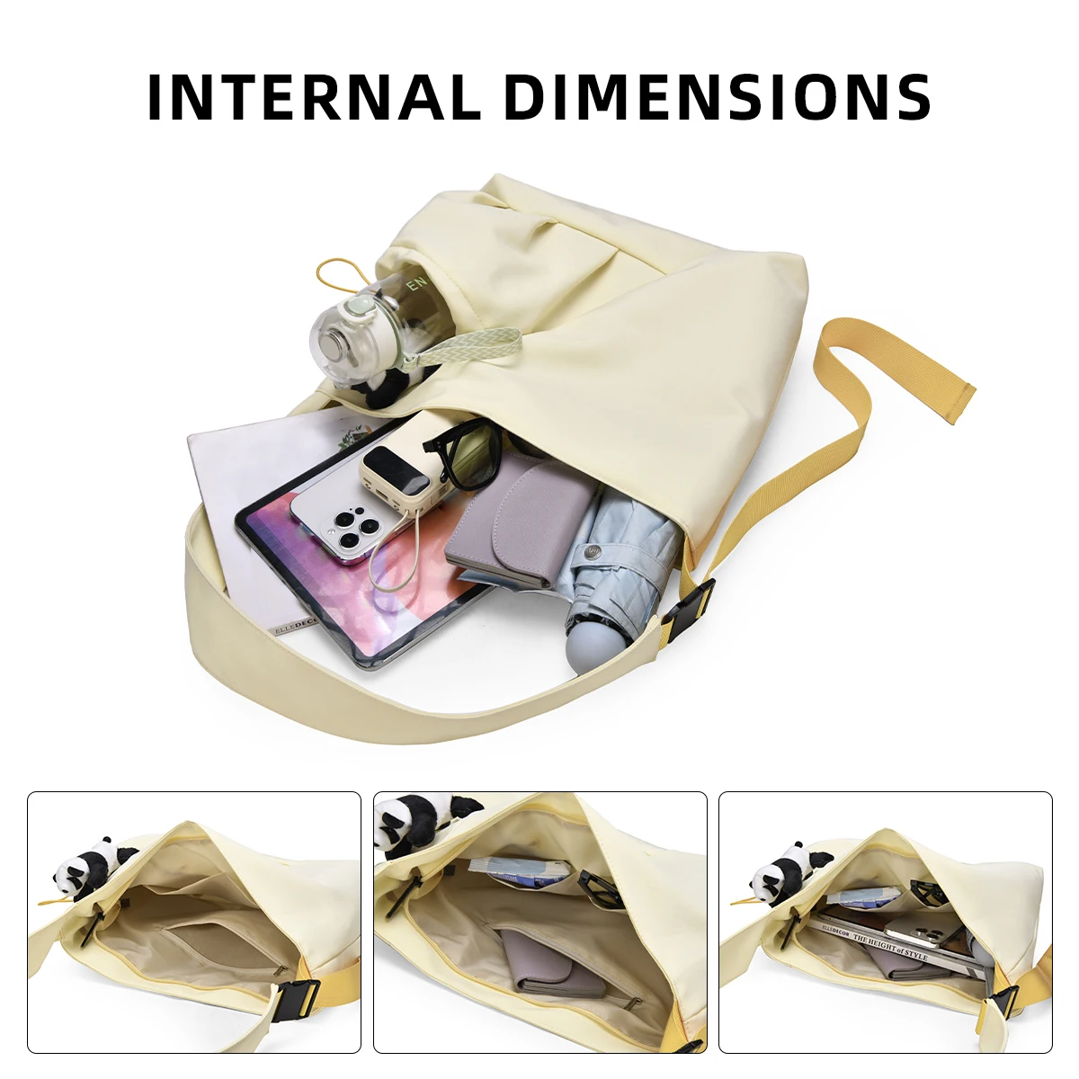 Large-Capacity Fashionable Canvas Bag, Short-Distance Travel, Commuting Tote Bag, College Student Class Shoulder Bag, Travel Handbag, Shopping and Shopping