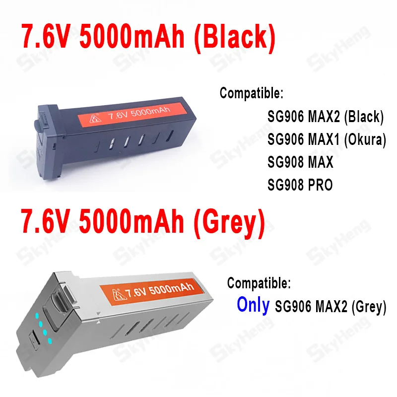 Zll Dron Sg906 Max2 Max1 Max Bateria Sg908 Pro Max Drone Bateria 7.6v 3400mah 5000mah Grande Capacidade Acessórios do Drone Sg906 - Image 5