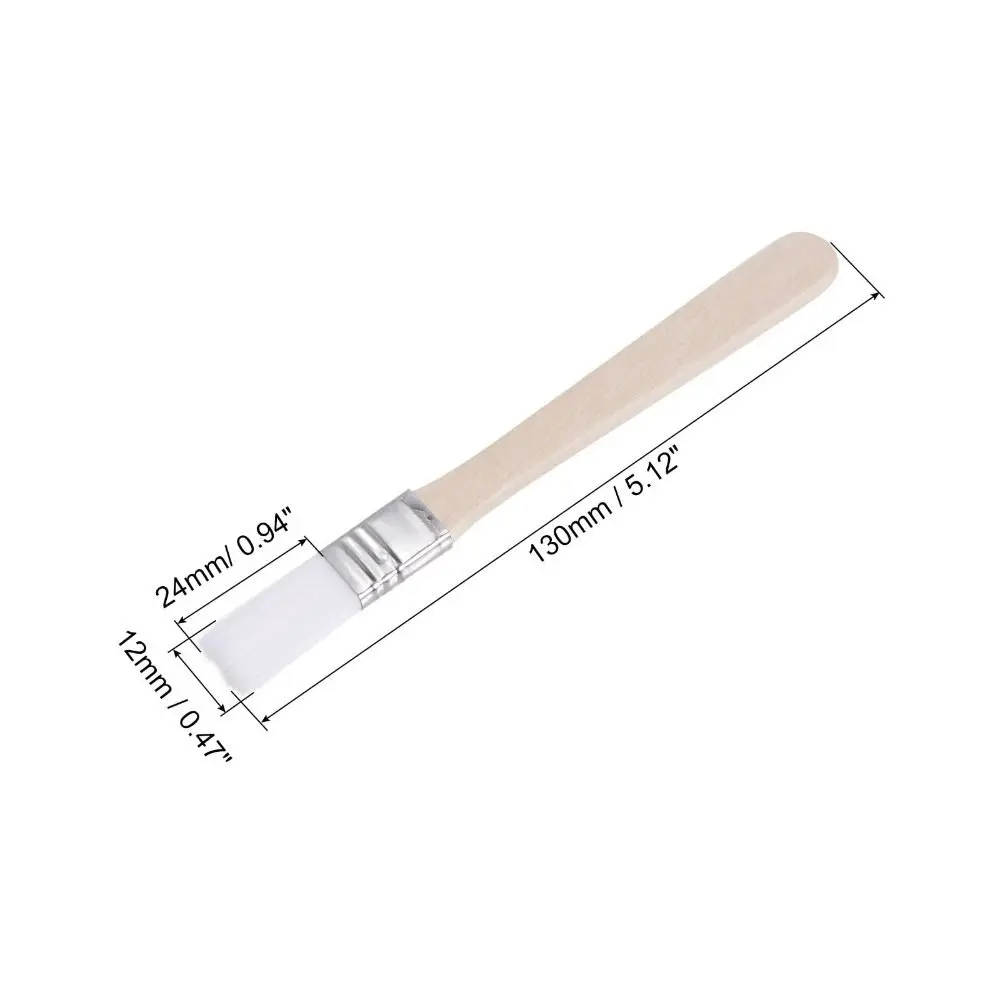 Painting Brushes 0.5" Width Small Paint Brush Nylon Bristle Wood Handle For Wall Door Cabinets Furniture 1/12Pcs