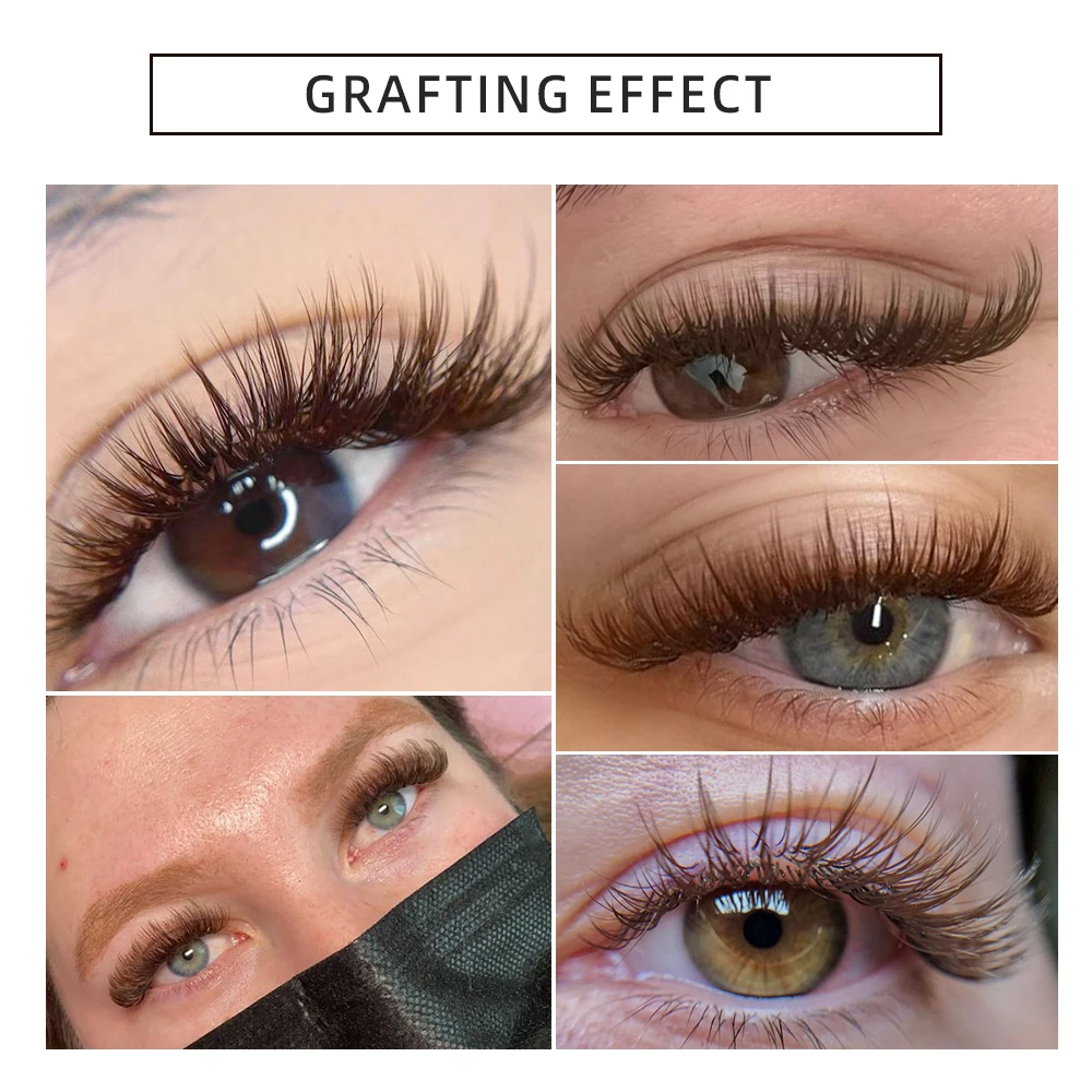 Yelix Dark Brown Mixed Length Lash Extensions - Natural Volume Lashes