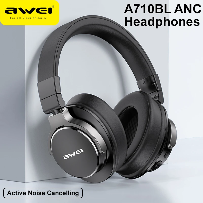 Awei A710BL ANC Active Noise Cancelling Headphones Bluetooth With