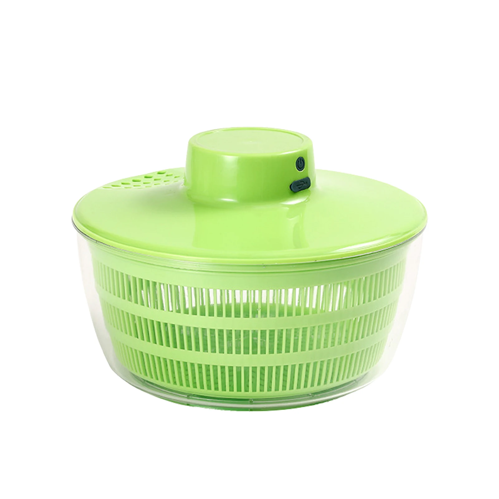 Salad Spinner Vegetable Drain Basket Dehydrator Electric Lettuce Dryer