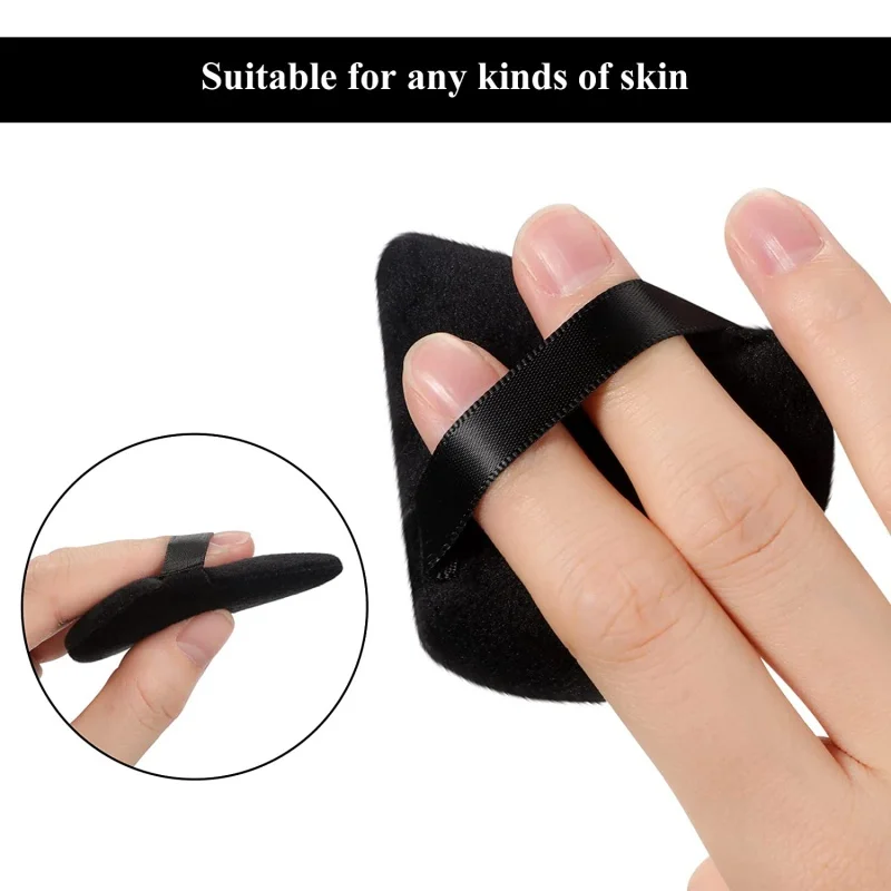 2/12Pcs Triangle Velvet Powder Puff  Make Up Sponges for Face Eyes Contouring Shadow Seal Cosmetic Foundation Makeup Tool 3