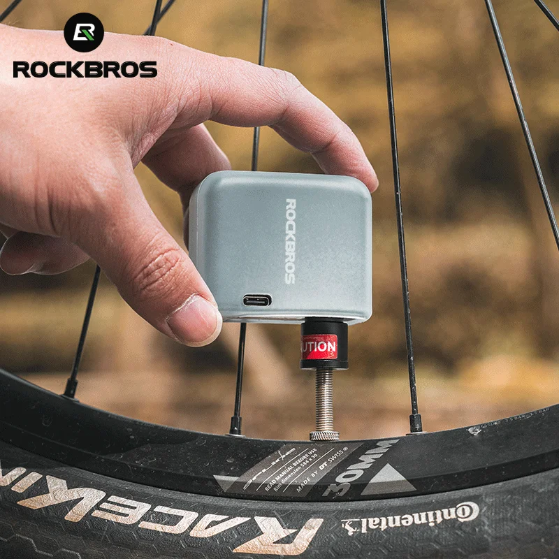 

ROCKBROS Mini Electric Air Pump Cycling AV/FV 100PSI Rechargeable Compressor Bicycle Tire Inflator For Car Motorcycle Bike Pump