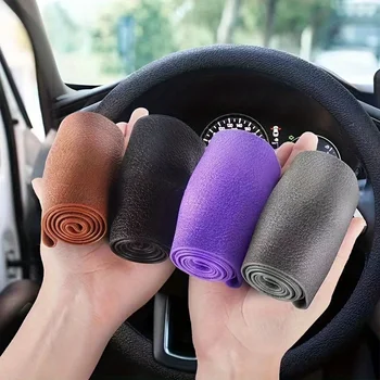 Nastro universale per avvolgere il volante dell'auto, copertura per volante autoadesiva antiscivolo in pelle PU, protezione antiusura per riparazione auto fai da te