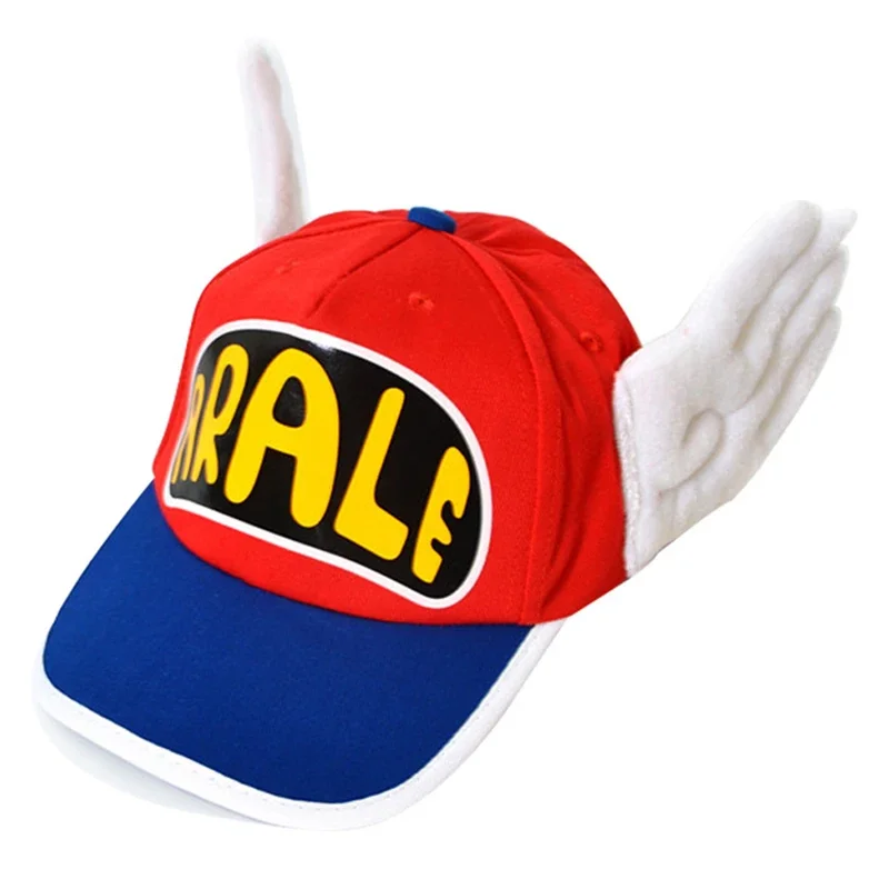 Anime Dr.Slump Arale Cosplay Hat Children Adult Wings Hats Cartoon Angel Cotton Baseball Cap Accessories baseball caps cosplay hat baseball hat cosplay prop accessories