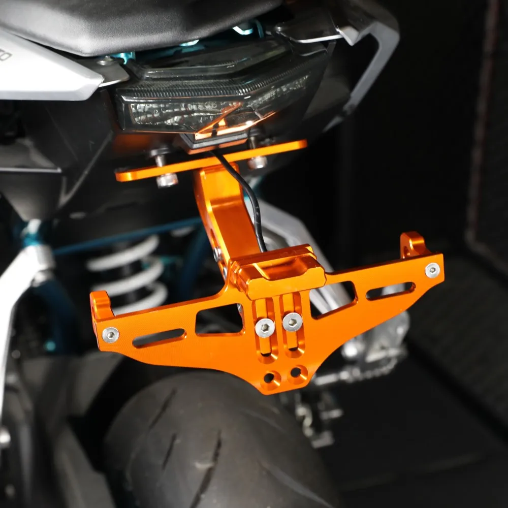 가와사키 Z650 Z1000SX Z900 Z900RS 닌자 650 VERSYS 650 용 플레이트 용 범용 오토바이 번호판 브래킷, 라이트 포함