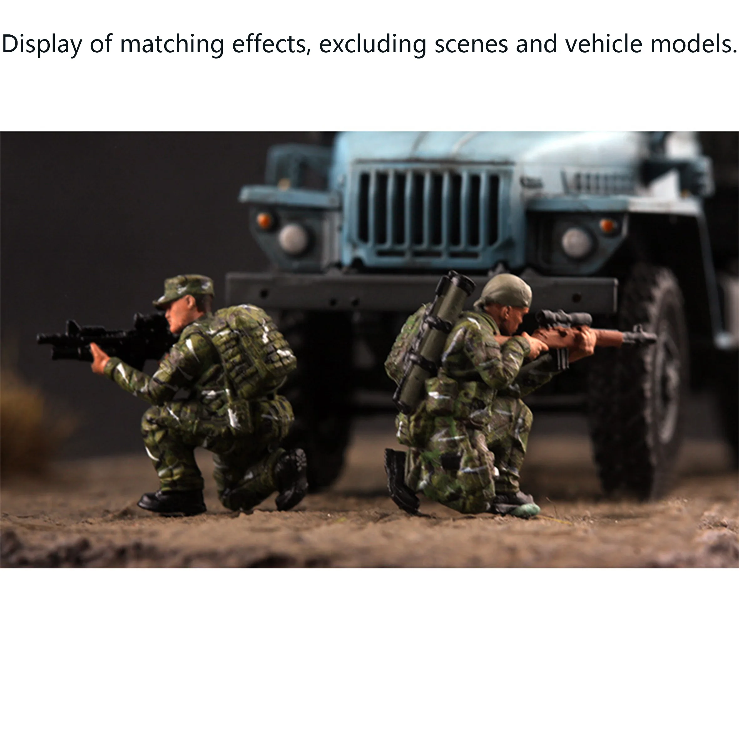 1/72 US Special Operations Team (8 people) jungle camouflage Finished colored soldier model