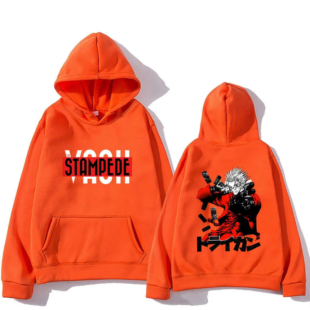 

Trigun Vash The Stampede Anime Hoodie Manga/Comic Sweatshirt Cartoon Clothes for Boys/girls Graphic Pocket Streetwear Soft Hoody