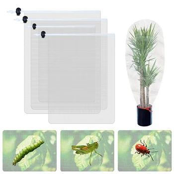 Plant Mesh Cover Breathable Drawstring Fruit Tree Netting Bag Vegetable Crop Protection Bag Anti-Bird Pest Control Plant Barrier