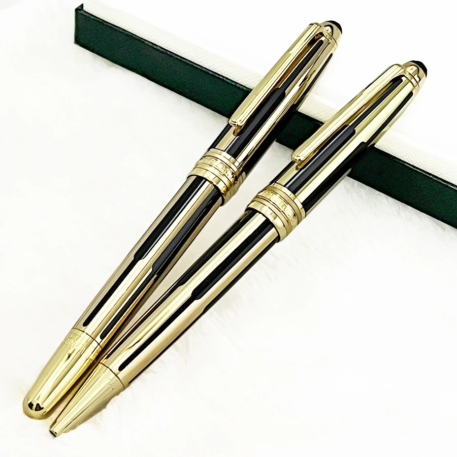 

YAMALANG Msk-163 MB Fountain Rollerball Ballpoint Pen Golden Silver Metal Black Stripe Stationery With Series Number