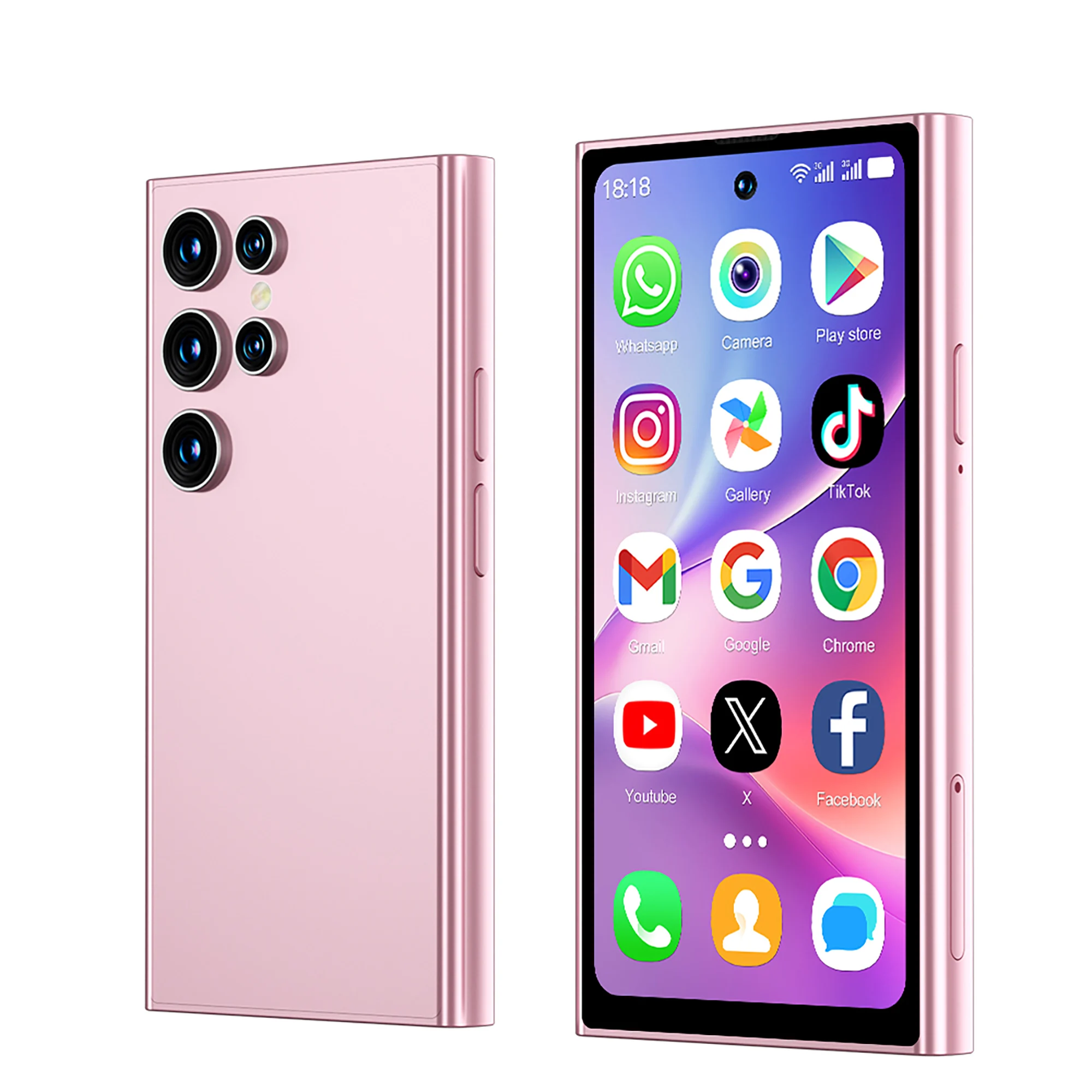 SERVO S27 미니 안드로이드 팜 스마트폰 3G WCDMA RAM 2GB ROM 16GB Google Play Face 잠금 해제 듀얼 SIM 4.0" 디스플레이 미니 스마트폰