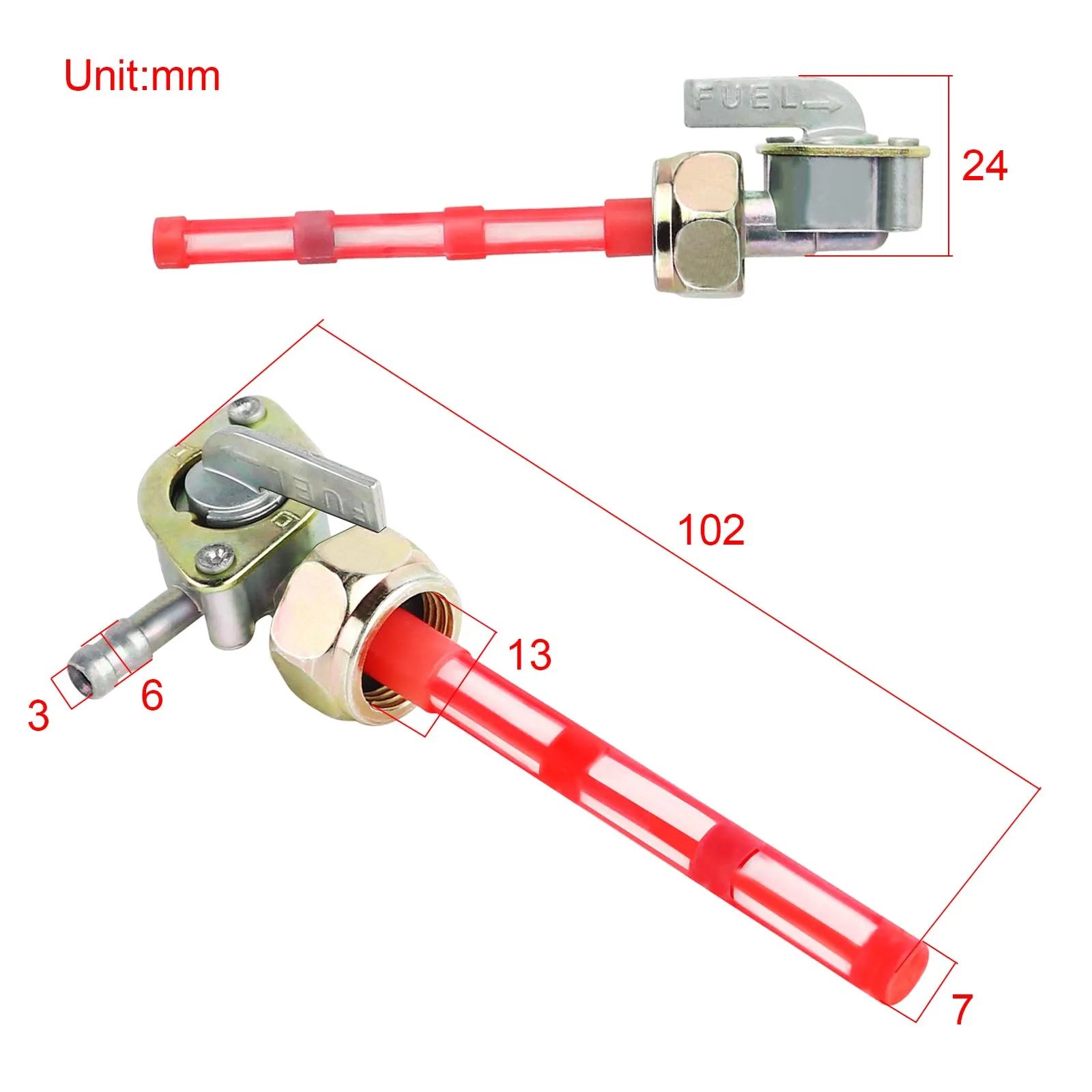 Фото Топливный клапан M14 для Honda XR80 XR100 XL80 XL100 XL125 CB125 TLR200 16950-GF6-015 №2