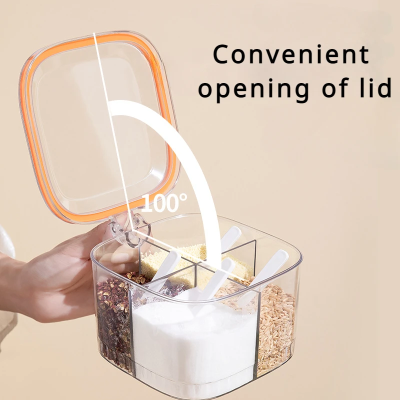 4 Grids Seasoning Jar for Salt