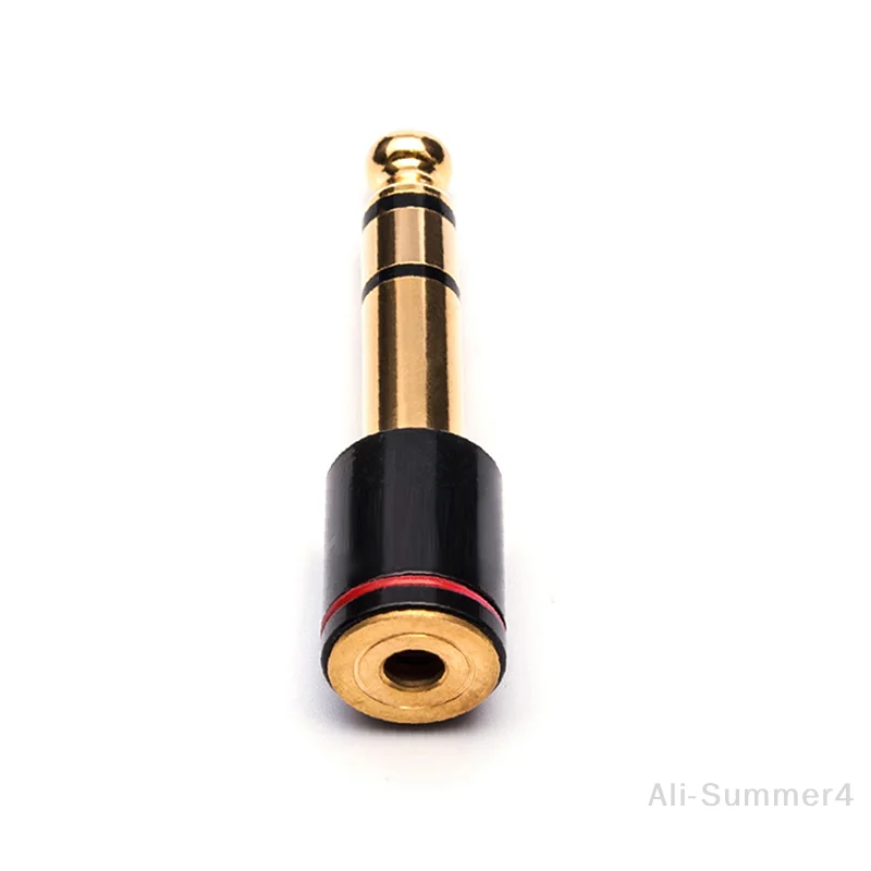 6.35mm 1/4 남성형 커넥터에서 3.5mm 1/8 여성형 커넥터로 변환하는 스테레오 헤드폰 어댑터 오디오 잭 어댑터 (Aux 케이블 헤드폰용)
