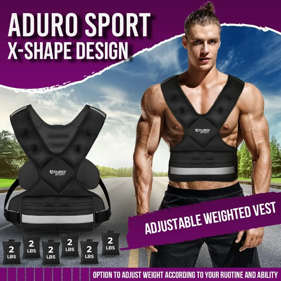 Adjustable Weighted Vest Workout Equipment, 20-32lbs Body Weight Vest for Men, Women, Kids