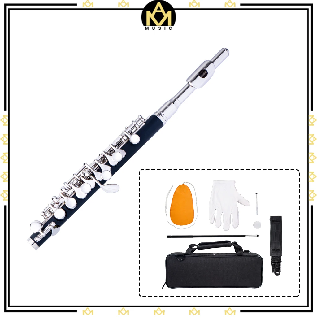 

High Grade Nickel Plated Piccolo Excellent Ebonite Rubber Wood Key of C Set