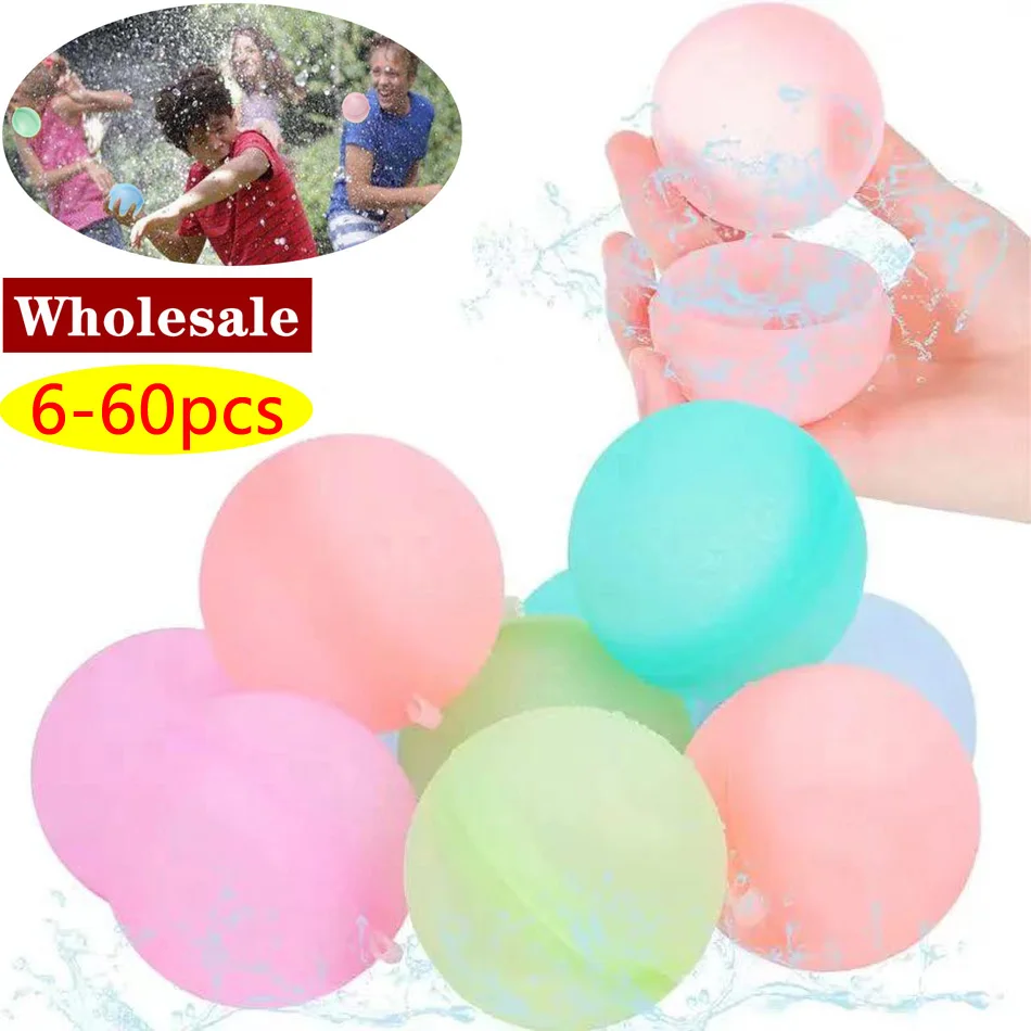 Reusable Water Balloons Toys Quick Fill Self Sealing Water Bomb for Summer Games Children's Adults Outdoor Activities Toy Gifts