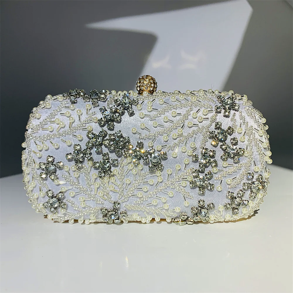 EVEOUT Pochette da Sera in Pelle Verniciata Donna Clutch con Catena per Matrimonio Festa Elegante Borse a tracolla per Partito Quotidiana