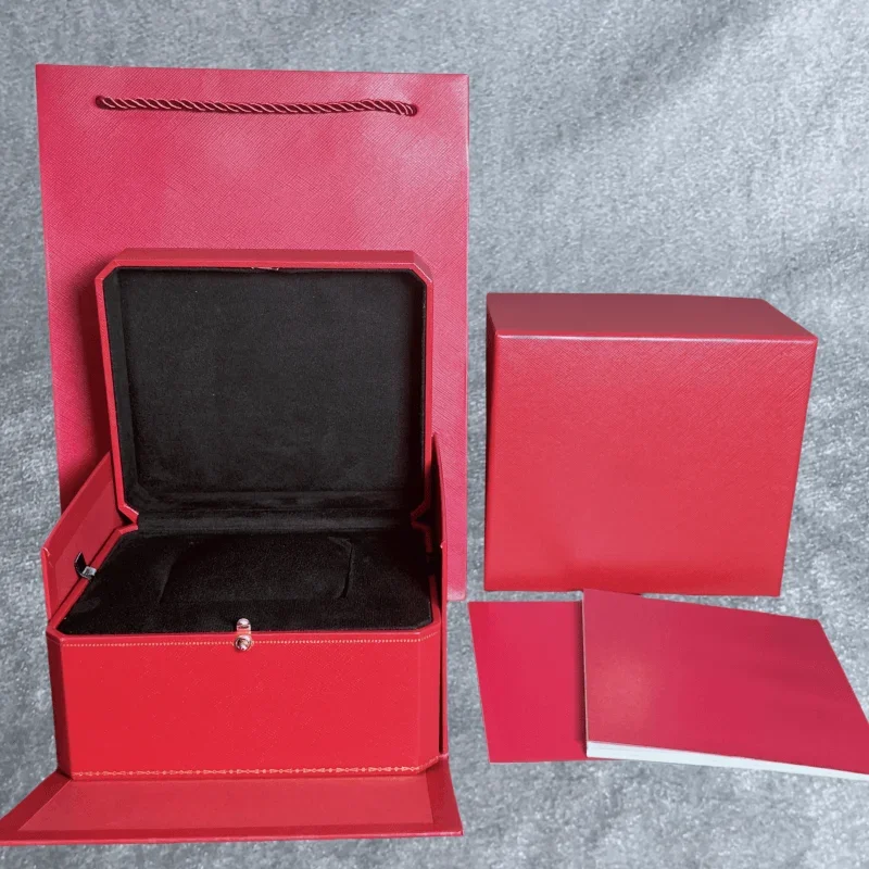 

High Grade Luxury Red Paper Velvet Jewelry Watch Box with Customized Multiple Style Clocks Jewellery Storage Display Package Box
