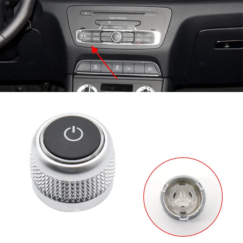 Car Interior Dashboard Radio Switch MMI Volume Knob Button Multimedia