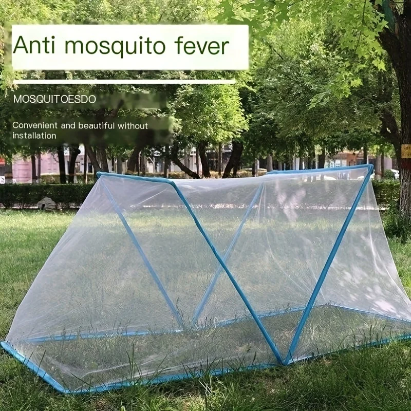 Portable Foldable Mosquito Net Tent - No Installation Required, Bed Cover | Breathable Mesh Tent  bed curtain