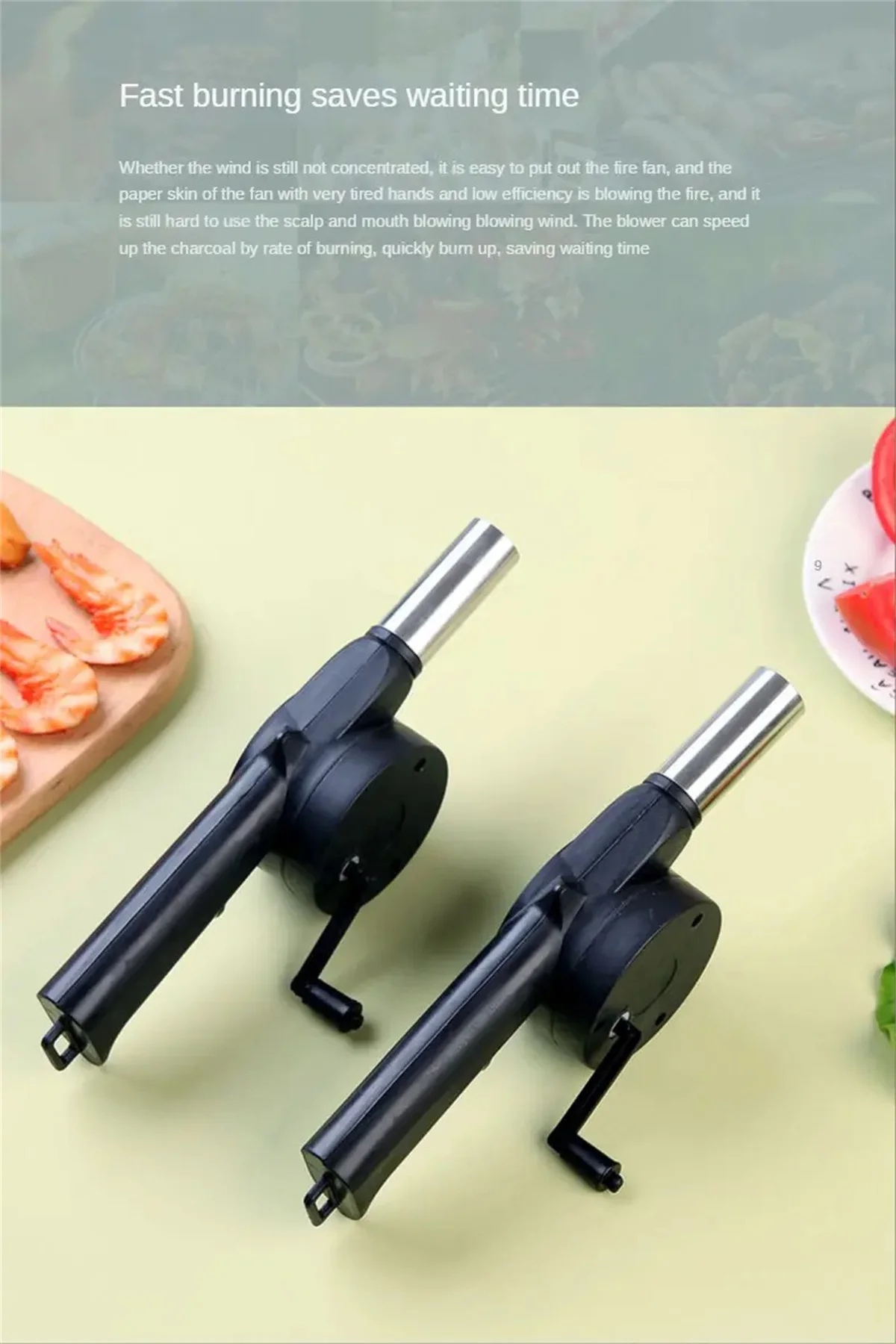 Manual Hand Crank BBQ Air Blower 5