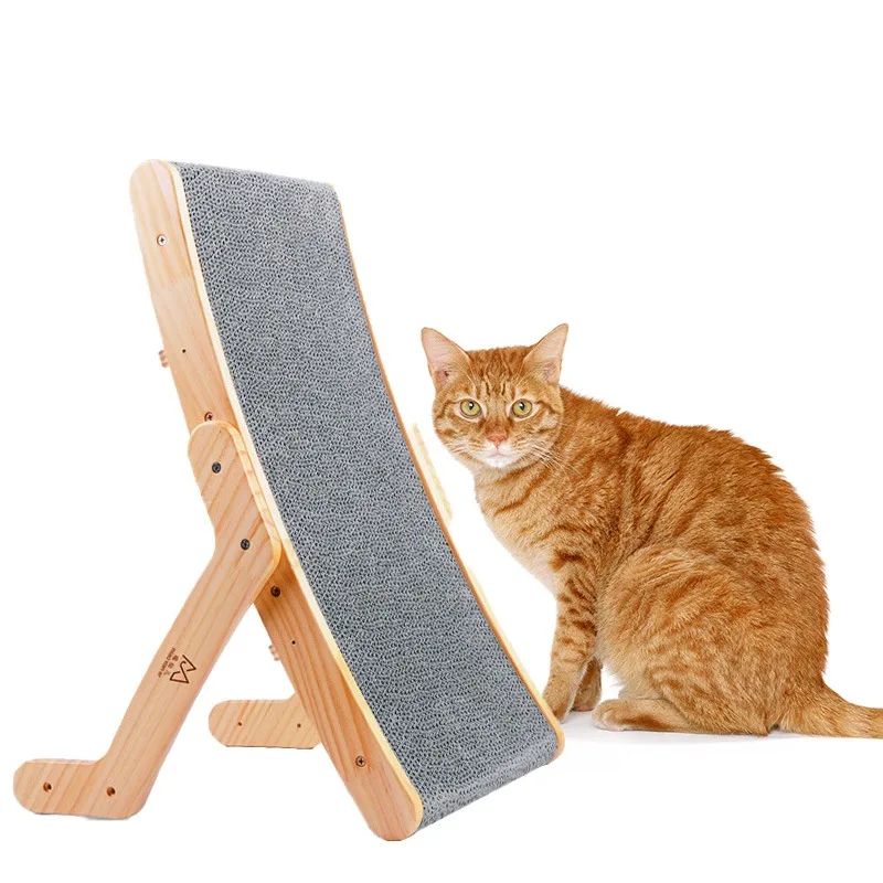 

Scraper for Cats Wooden Scratcher Adjustable Replacing Cardboard Scratching Board Wall Mounted Cat Scratching Exercise Supplies