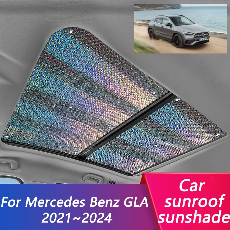 Parasole A Ombrello Per Mercedes Benz GLA H247 (2020-2023) - Protezione Solare Anti-UV Pieghevole Per Parabrezza - Mantiene L'abitacolo Fresco