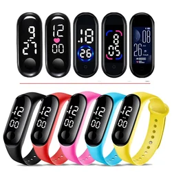 2024 New Boys Girls Children Electronic Watch Birthday Gift Waterproof Smart Touch LED Sports Digital Kids Watches Bracelet