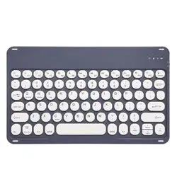 Wireless Bluetooth Keyboard with Round Keycaps and Long - Lasting Battery - Hebrew (Purple)