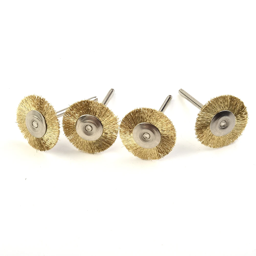 24Pcs Brass Brush Steel Wire Wheels Brushes Drill Rotary Tools Polishing Rotary Tools Metal Rust Removal Brush Set Hand Tools 5