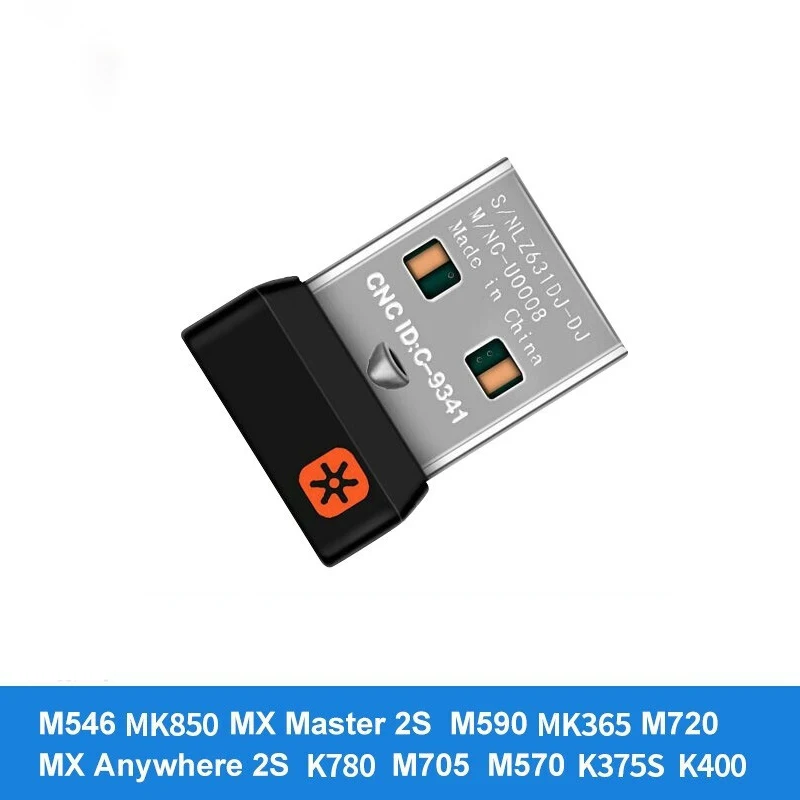 2.4GHz Wireless Dongle Receiver Unifying USB Adapter 1Pc for Logitech Mouse Keyboard Connect for MX M905 M950 M505 M510 M525
