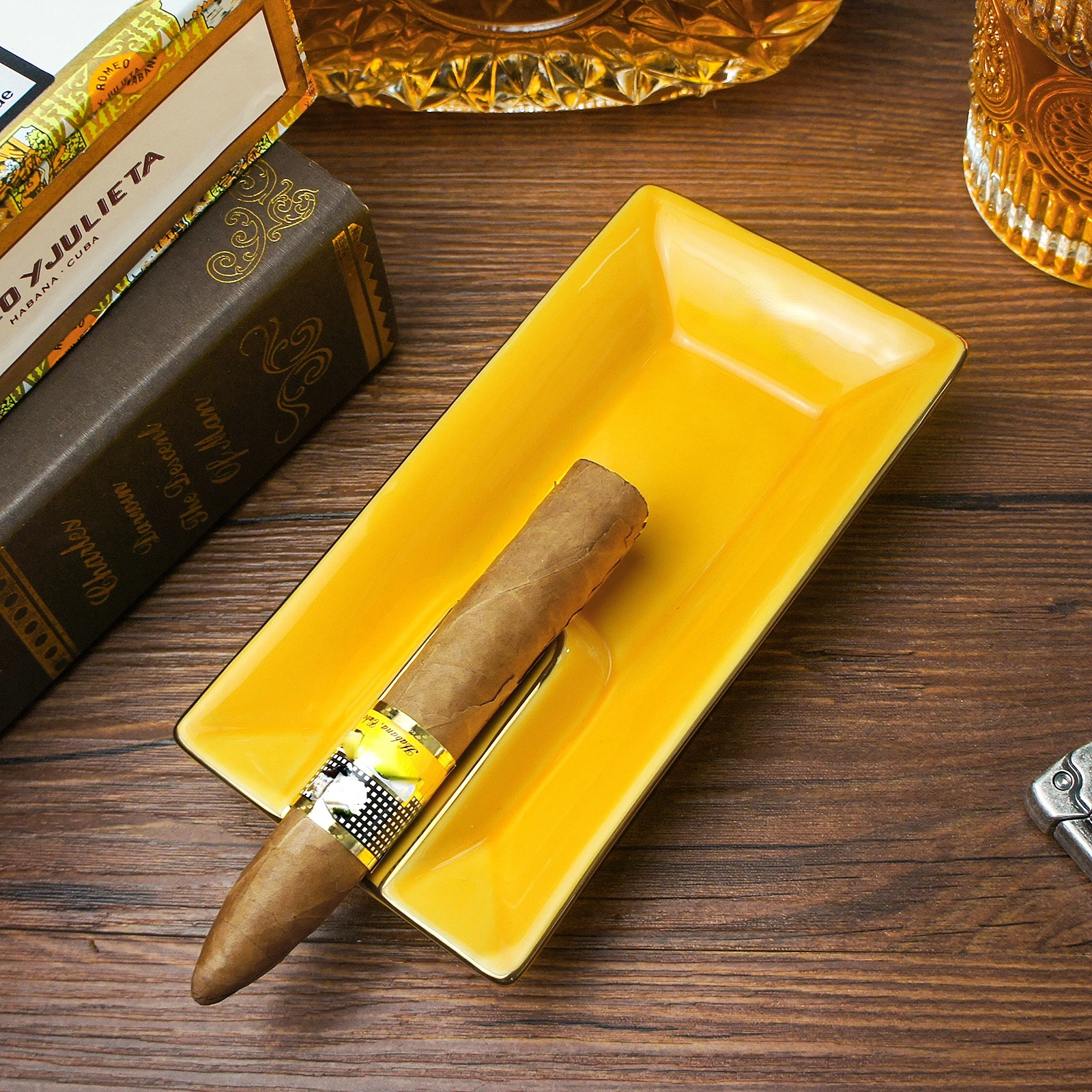 Portable Cigar Ashtray Home Ceramic Ashtray Luxury Tobacco 1 Rest