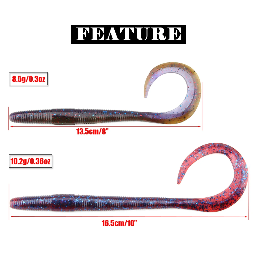 Spinpoler 8 10 Finesse Speed Worm Silicone Bait Artificial Long Tail Drop  Shot Soft Plastic Bass Fishing Leurre Souple Pesca