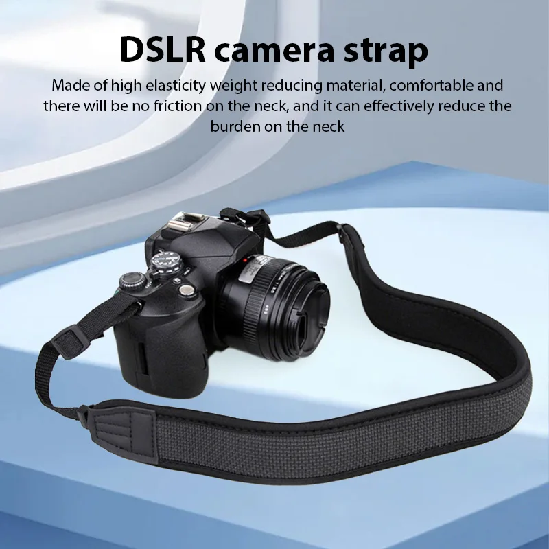 Adjustable Black Anti Slip Camera Shoulder Strap Belt