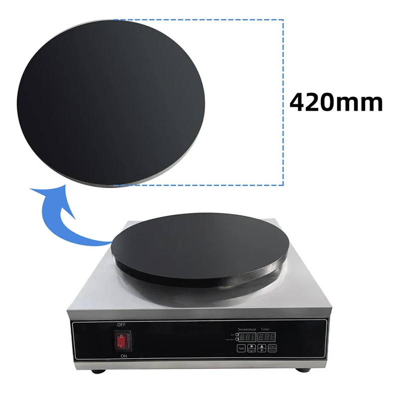 Digital Display Pancake Maker Machine Circle French Crepes Making Machine 42cm Baking Frying Machine Spring Roll Pie Grill Maker 3