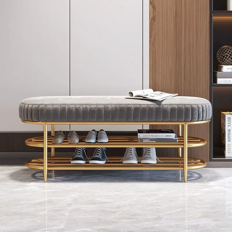

60/80/100/120cm Nordic Shoe Rack Modern Design Entryway Bench Organizer Shoe Wardrobes Hallway With Seat Shoes Bench