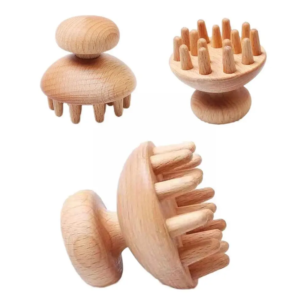 

Girls No-static Meridians Acupoint Scalp Lymphatic Wooden Hair Comb Hair Massage Tool Therapy Massage Comb Hair Brush