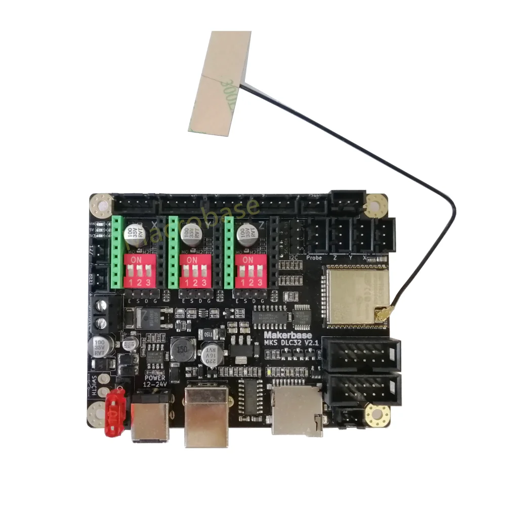 Laser Control Card CNC Upgrade Controller Makerbase MKS DLC32 offline controller 32bits ESP32 WIFI board TS35 touch screen display for portable laser engraving machine laser control card cnc upgrade controller